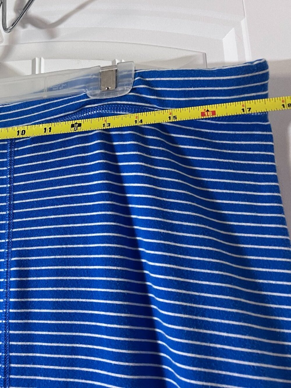 Lauren Ralph Lauren Striped Maxi Skirt (L) Blue White Drawstring Knit - Picture 11 of 13